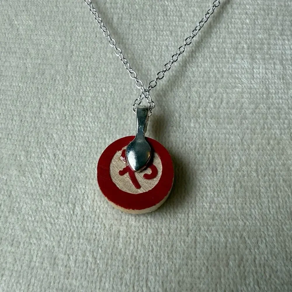 Hand-Crafted Real 4 Four Leaf Clover Bingo Piece Pendant Silver Plated Chain #23